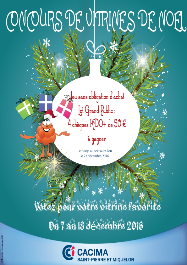 affiche concours de vitrine de noel